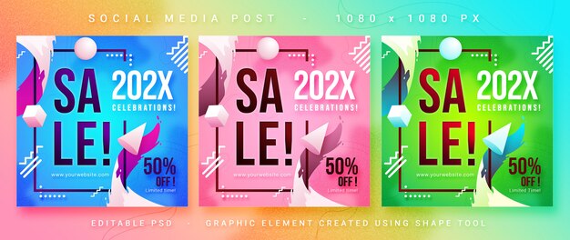 Sale/Discount Social Media Post PSD Template