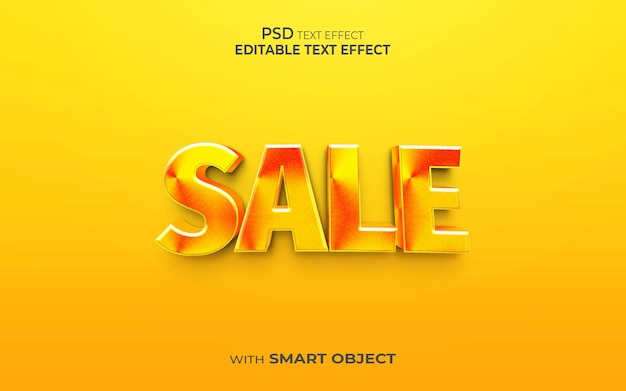 Sale editable text effect 3d style mockup style