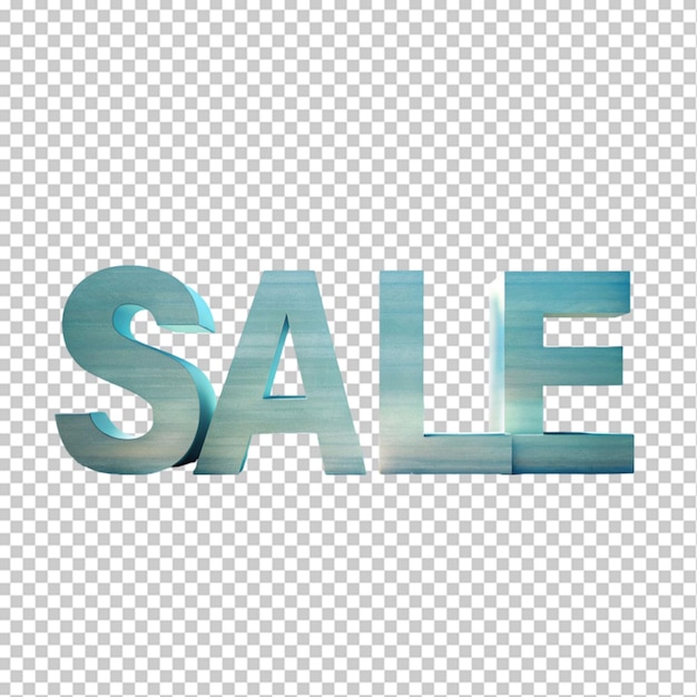 sale lettering on transparent background