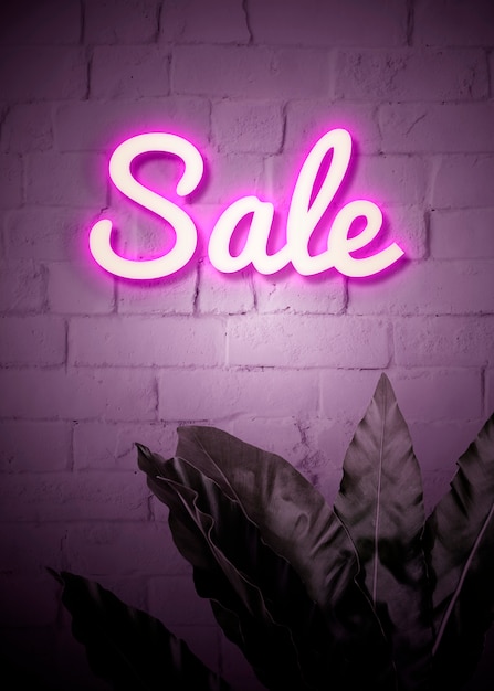 PSD sale neon sign