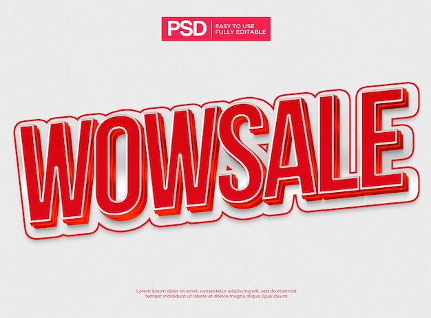 Sale promotion ads text effect