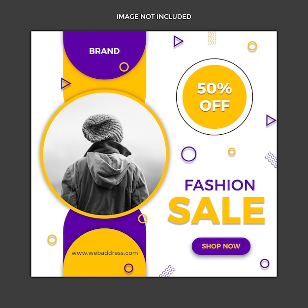 Sale social media post template design