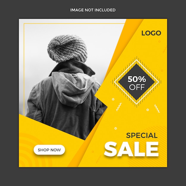 Sale social media post template design