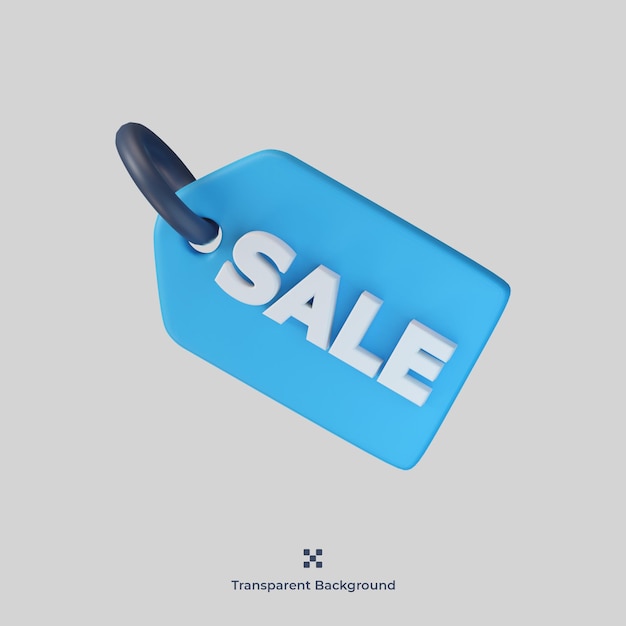 Sale tag 3d icon illustration