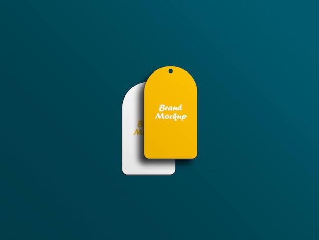 sale tag card mockup with realistic