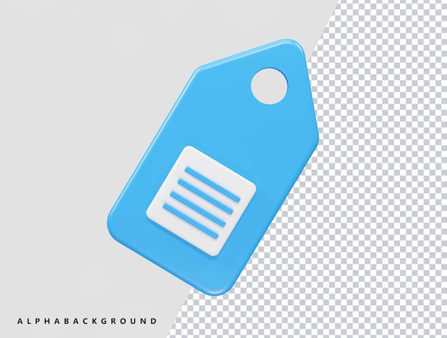 Sale tag icon 3d render