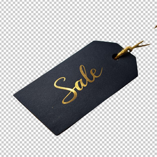 sale tag object on transparent background