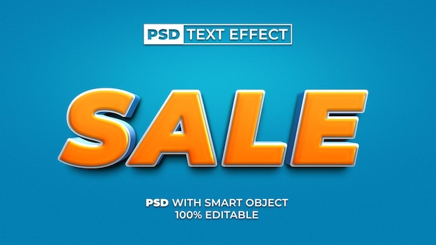 Sale text effect 3d style Editable text effect