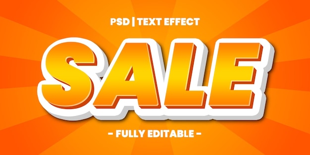 Sale Text Effect 3D