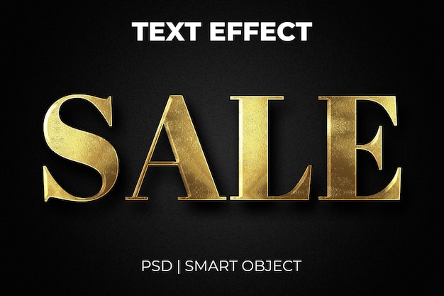 Sale text effect editable shopping and offer text style