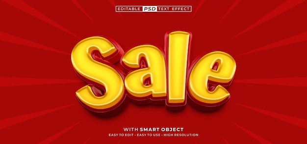 Sale text style 3d effect