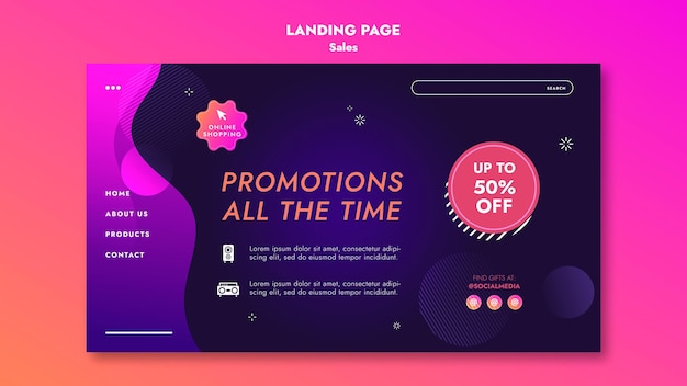 Sales offers landing page