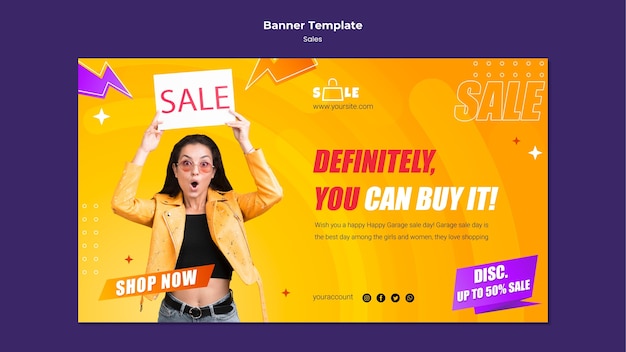 Sales template design of banner