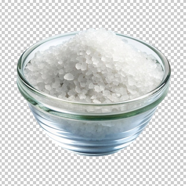 PSD salt in a bowl isolated on transparent background