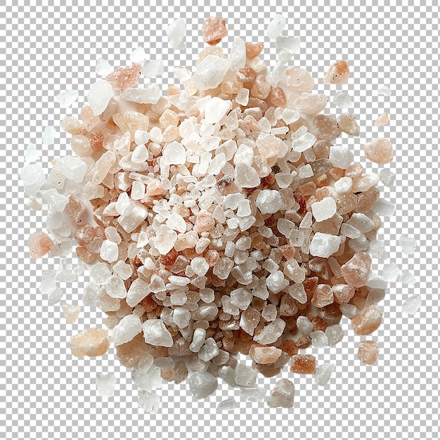 PSD salt grain isolated on white background