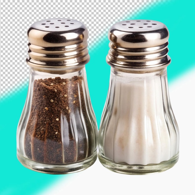 PSD salt and pepper shaker isolated on transparent background