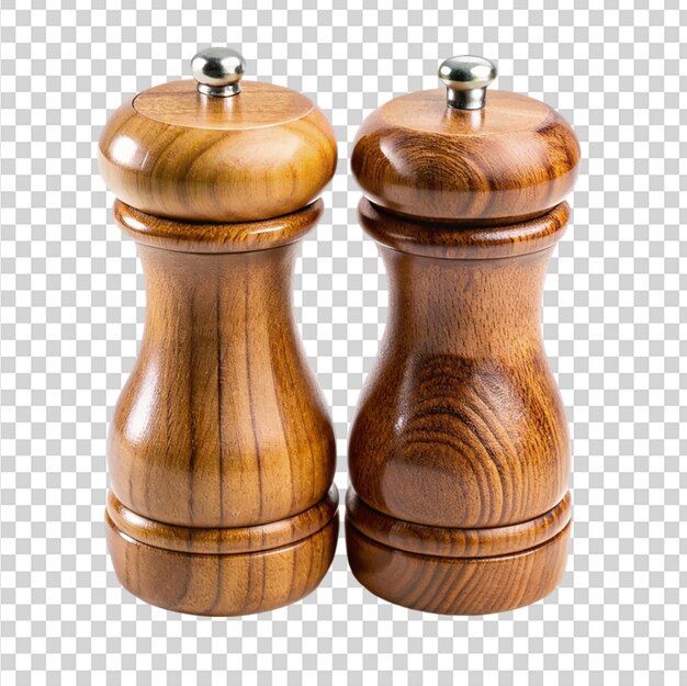 PSD salt and pepper shakers on transparent background