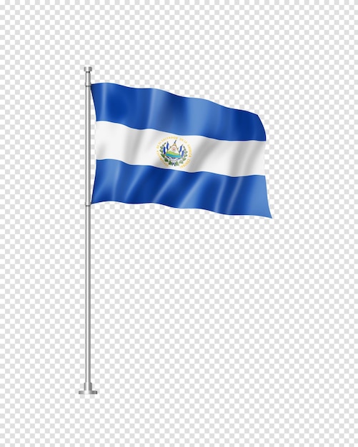 Salvadoran flag isolated on white