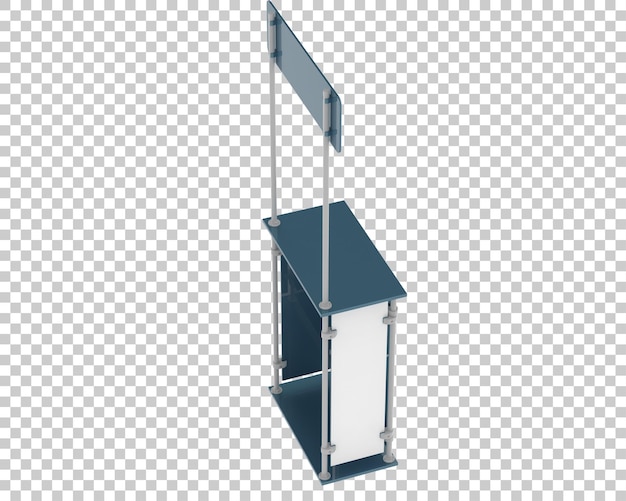 PSD sampling stand isolated on transparent background 3d rendering illustration