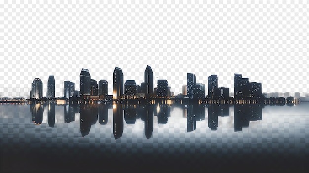 San Diego city skyline isolated on transparent background