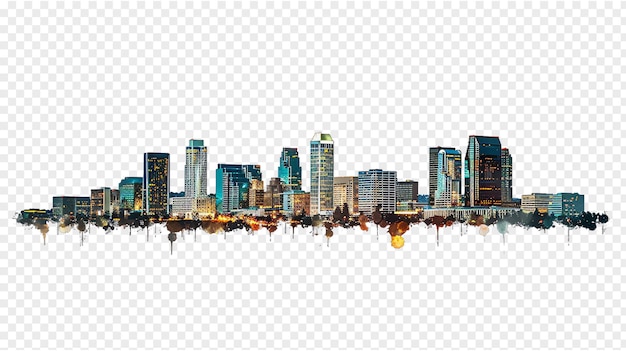 San Jose city skyline isolated on transparent background