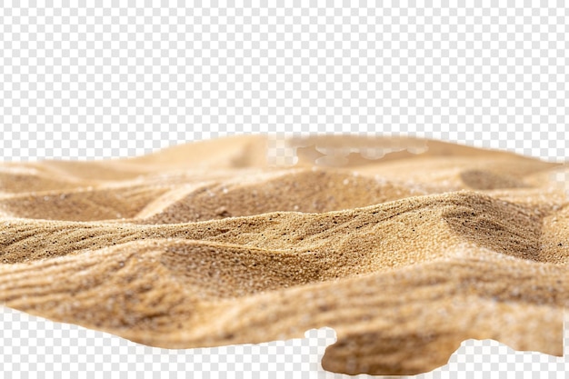 PSD sand on the beach isolated on transparent background