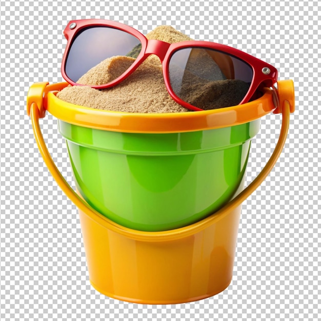 PSD sand bucket transparent background