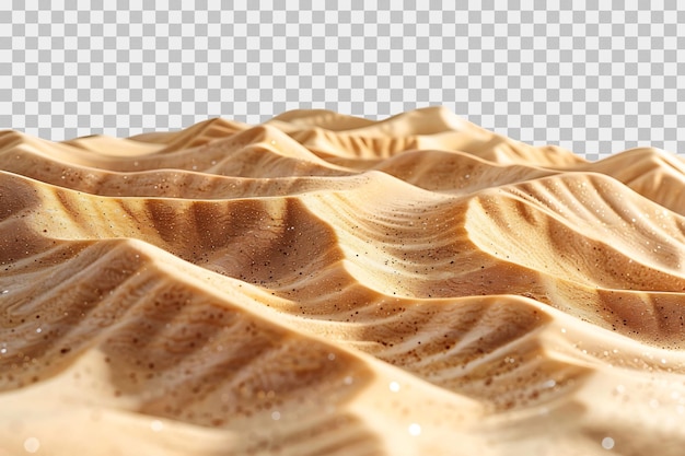 PSD sand dunes on isolated transparent background