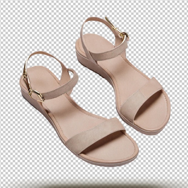 PSD sandals isolated on transparent background