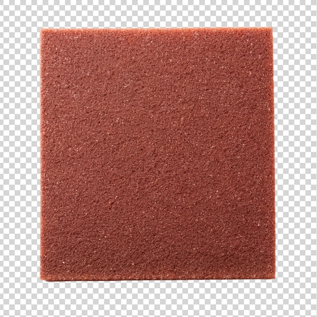 Sandpaper top view isolated on transparent background