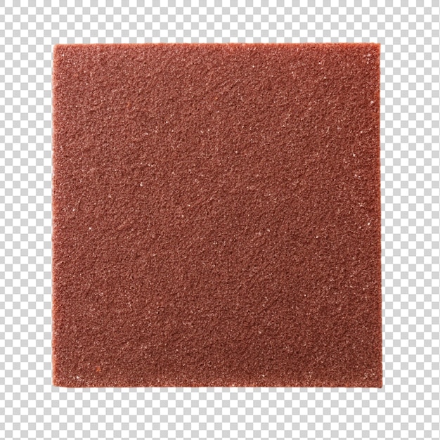 Sandpaper top view isolated on transparent background