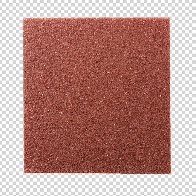 Sandpaper top view isolated on transparent background