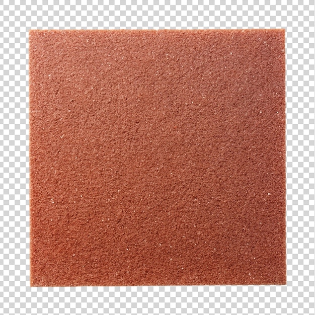 Sandpaper top view isolated on transparent background