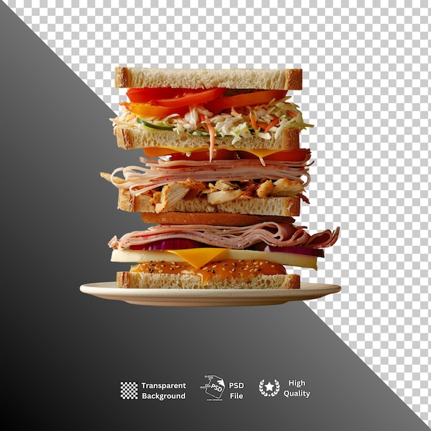 PSD sandwich isolated on transparent background