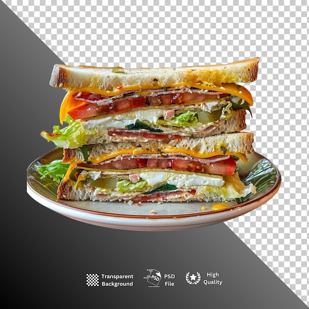 PSD sandwich isolated on transparent background