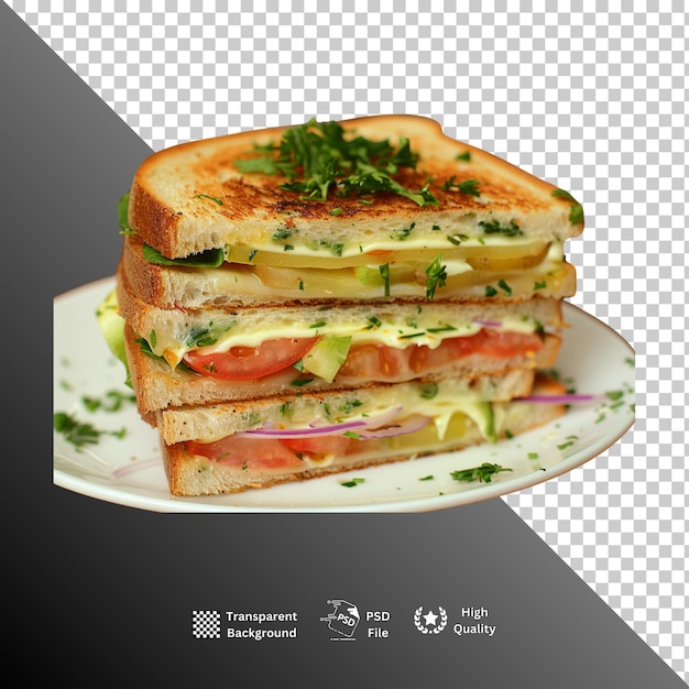 PSD sandwich isolated on transparent background