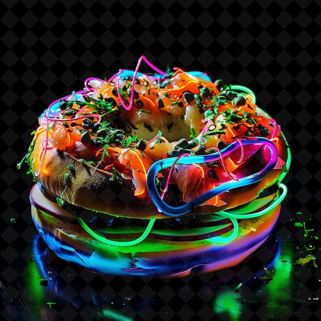 a sandwich with colorful icing and colored sprinkles on it