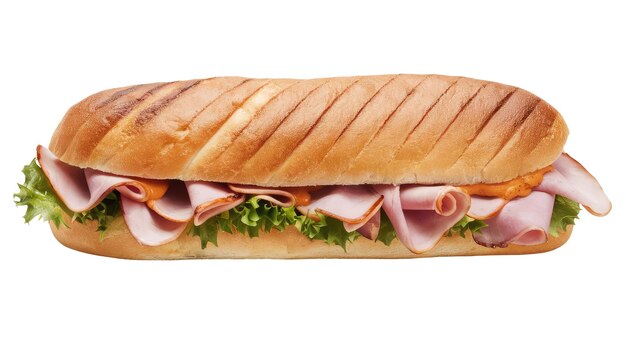 PSD a sandwich with ham cheese and ham on it