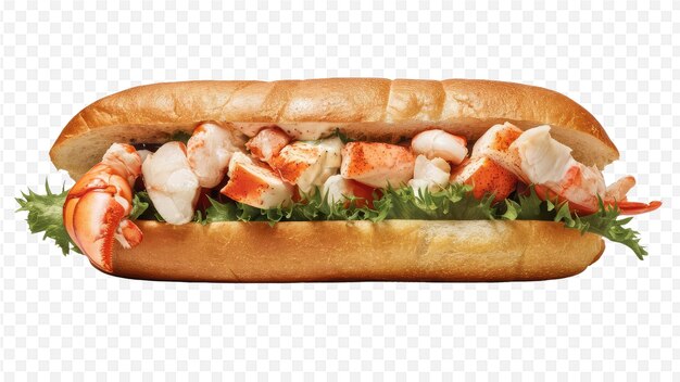 PSD a sandwich with shrimp and lettuce