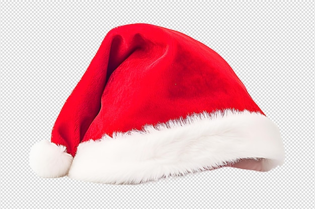 santa claus christmas hat in transparent background