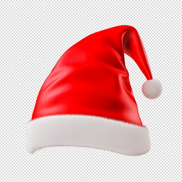 PSD santa claus christmas hat in transparent background