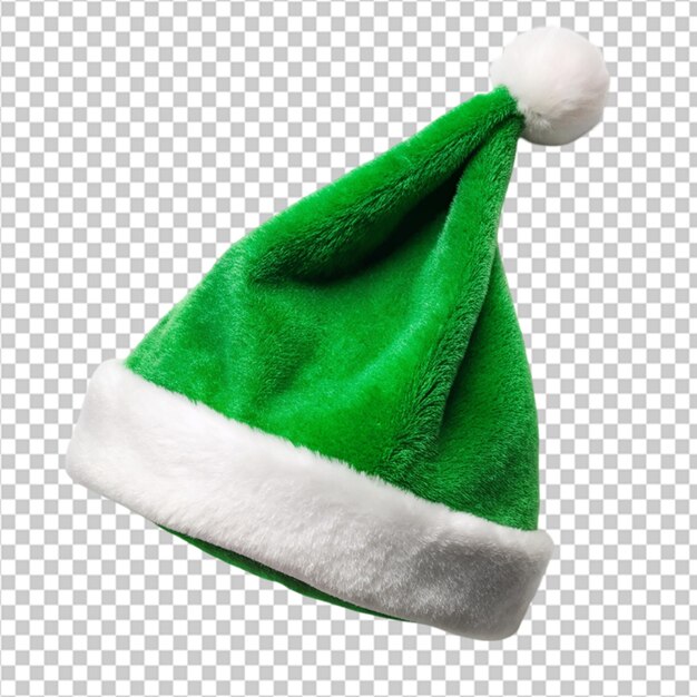 PSD santa claus hat or christmas elf greed transparent background