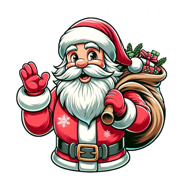 A santa claus holding a bag of presents Christmas Day Merry Xmas Decor PSD