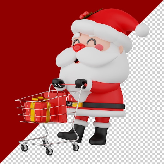 Santa Claus isolated 3d render