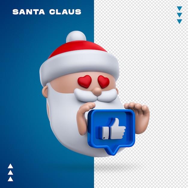 Santa Claus Like 3D Rendering Isolated