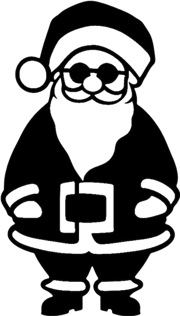 PSD santa claus silhouette stencil for festive decorations