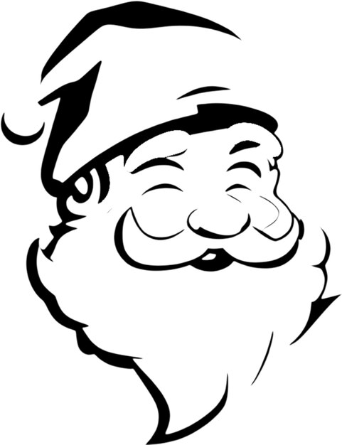 PSD santa claus stencil portrait iconic christmas design