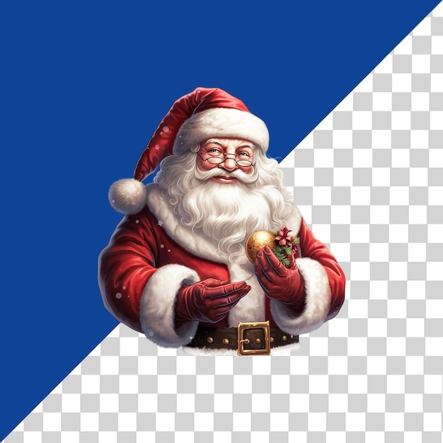 Santa Claus With Christmas BallPNG