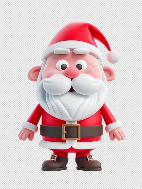 PSD a santa figure with a white beard and a santa hat