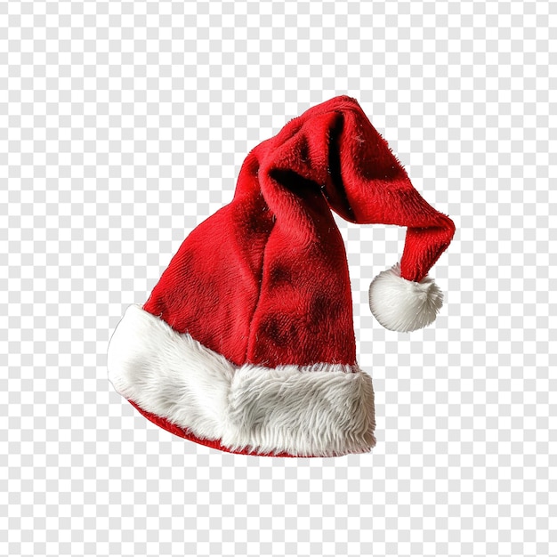 a santa hat with a white ball on a white background png